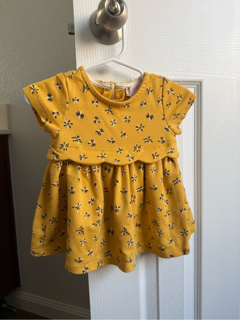 Savannah Yellow Floral Casual Short Sleeve Dress